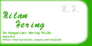 milan hering business card